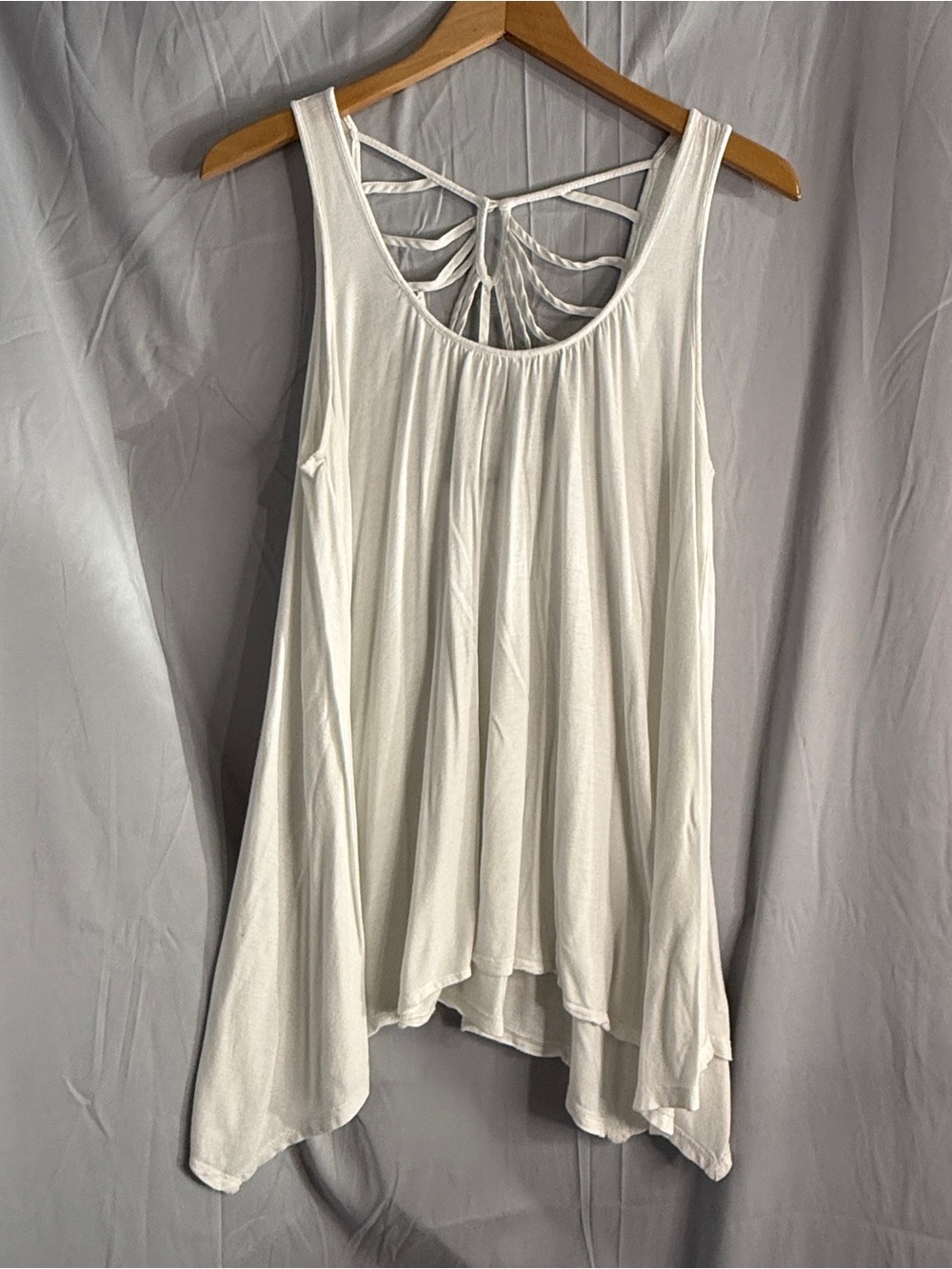 Neil Barrett White Sleeveless Tank with Strappy Back Detail